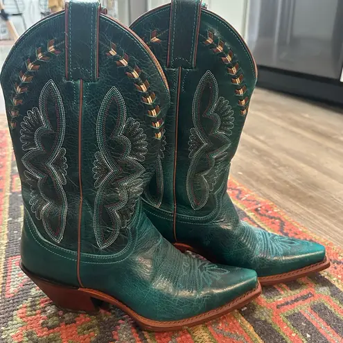 Justin Boots  Teal Leather Western Boots