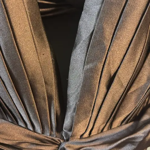 Mac Duggal RTR Ieena Sz 2 Long Sleeve Formal Gown Floor Length Chocolate Brown