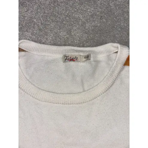 faherty cotton cashmere arm Colorful striped arm Ivory Xs