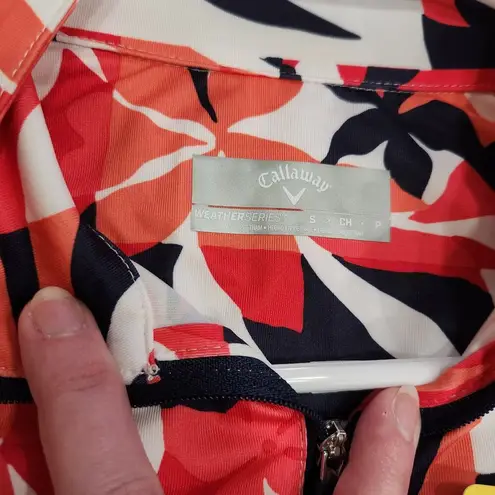 Callaway UPF 50 Sun Protection Activewear Sweatshirt Orange 1/4 Zip Size Small