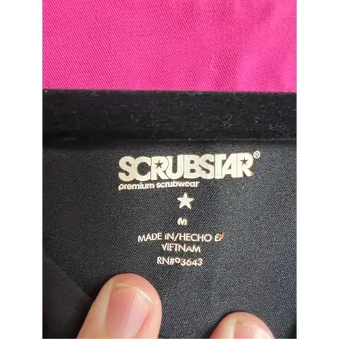 Scrubstar Black Scrub Top Woman’s Size Medium
