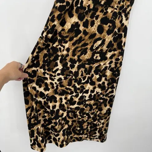 Thalia Sodi Leopard Print Formal Mini Dress Size Small