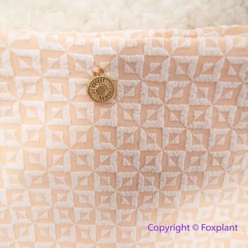 NEW Free People Rhythm Geo Bikini bottom in peach parfait, size L Pink Size L