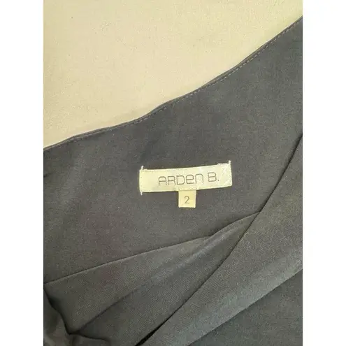 Arden B Dress Womens Size 2 Black One Shoulder Bodycon Mesh Panel Mini