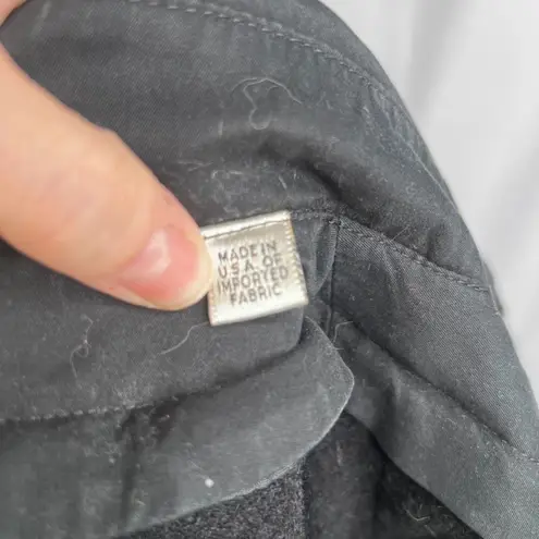 London Fog Black Union Made Wool Lined Classic Long Trench Coat Size 8 Regular - Image 13