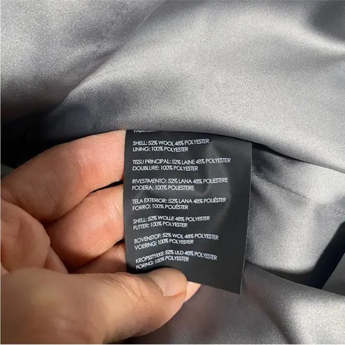 Club Monaco wool blend grey plaid Jemma coat NWT