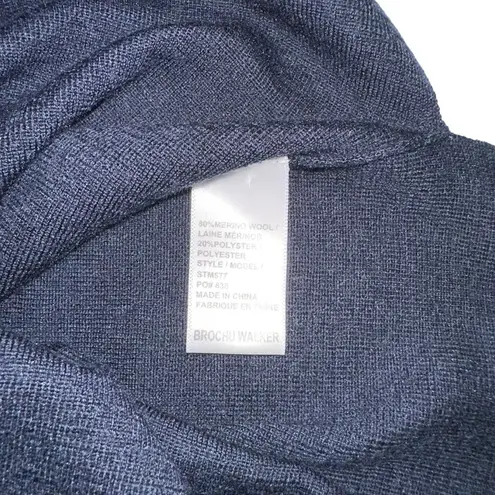 Brochu Walker Merino Wool Blend Pull On Navy Midi Skirt MEDIUM