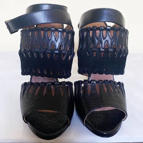 A.L.C. Auth. ALAÏSnakeskin Embossed Strappy Heels