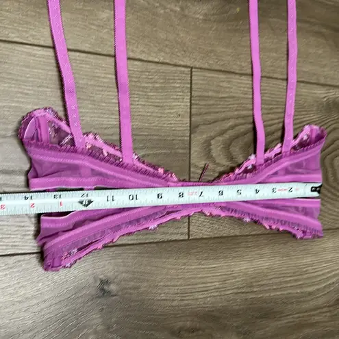 Voight Pink Garter Belt With Garters Size Medium