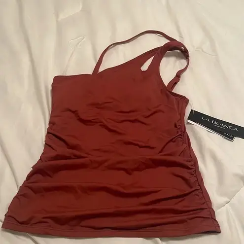 La Blanca Women's Island Goddess One Shoulder Keyhole Tankini Swimsuit