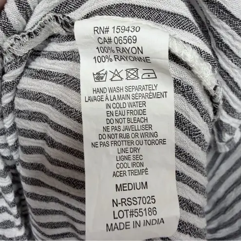 Elan Pinstripe Cover-Up Romper Size Medium