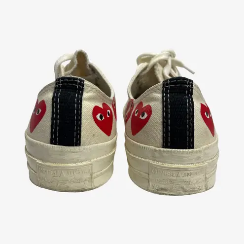 Comme Des Garçons PLAY x Converse Chuck Taylor Red Heart Low Top Sneakers 7M/ 9W White Size 9