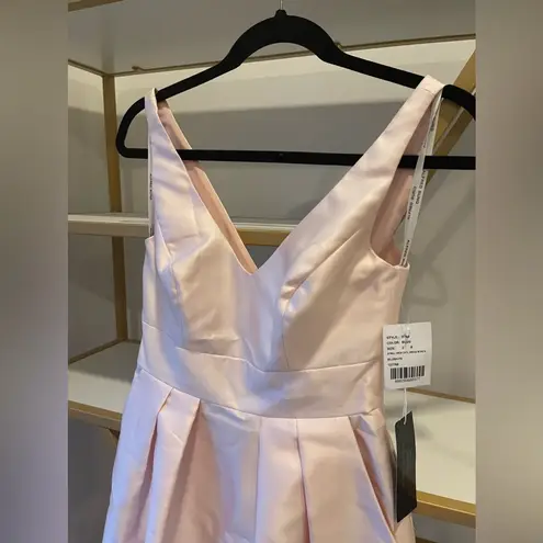 Alfred Sung New With Tags Pink V-Neck A-Line Dress size 2 with pockets