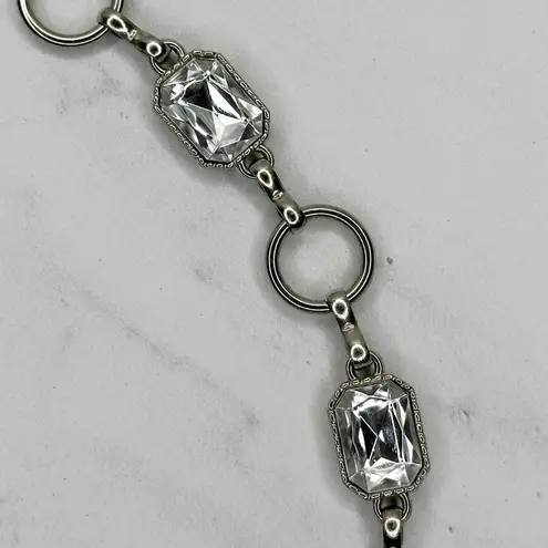 Rhinestone Silver Tone Chain Link Belt Small/Medium (S/M) ✨