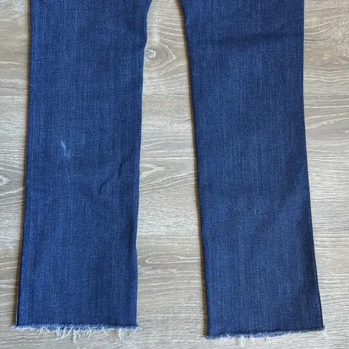 MOTHER High Waisted Rascal Slice Sneak Fray Sake To Me Jeans Blue Size 27