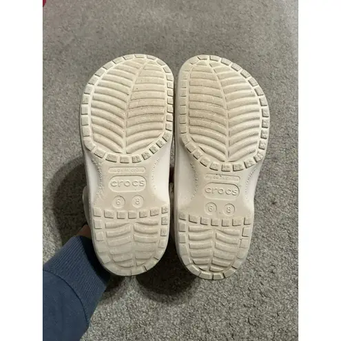 Crocs White Rubber Clogs Men's Size 6 Women's 8 Preowned Stained