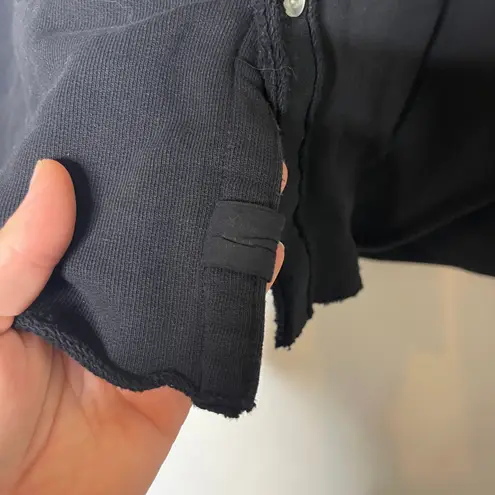 Frank & Eileen EILEEN RELAXED BUTTON UP TRIPLE FLEECE SWEATSHIRT SZ M