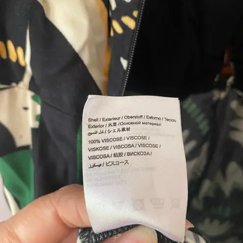 Farm Rio Anthropologie Black White Toucan Short Sleeve Jumpsuit One Piece XS