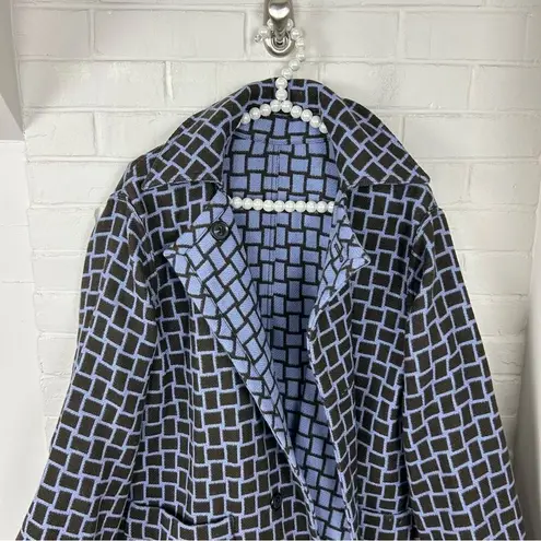 Worth Reversible 100% Wool Plaid Coat Size S