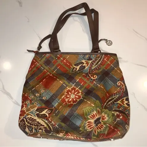 Spartina 449 DAUFUSKIE ISLAND LARGE PLAID TOTE BAG