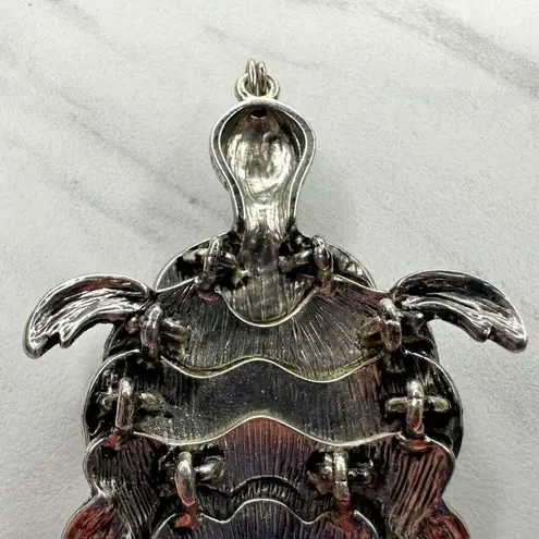 Silver Tone Turtle Pendant