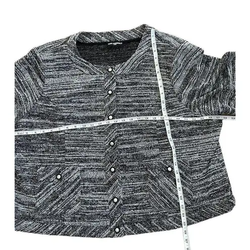 Karl Lagerfeld Paris Button Up Gray Heathered blazer jacket size 1X
