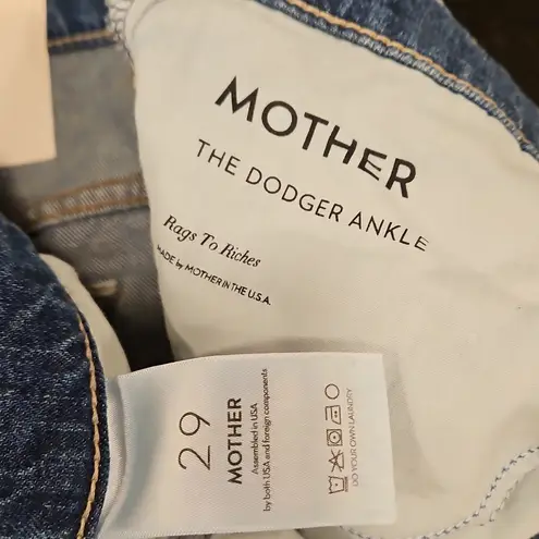 💕MOTHER SUPERIOR💕 The Dodger Ankle Jeans ~ Rags To Riches 29 NWOT Blue