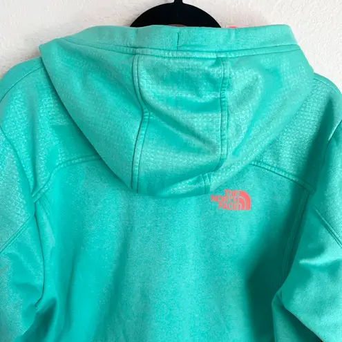 The North Face Hoodie Women's Full Length Zip Jacket Green  and Orange X Large