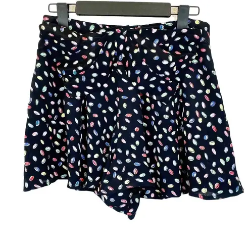 Line and Dot Shorts Womens Medium High Rise Silky Jelly Bean NEW