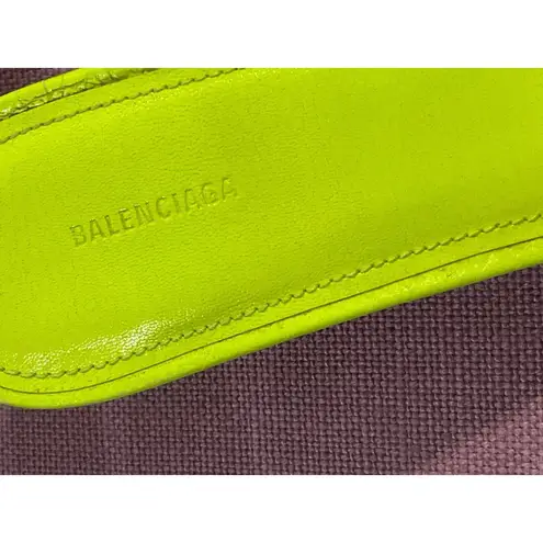 Balenciaga Cagole Mules in Fluo Yellow & Palladium 37 with box Womens Heels