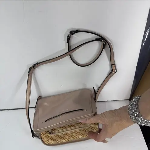 Tignanello BELLA Rose Gold Leather Crossbody Bag EUC Belt Bag Convertible purse Pink