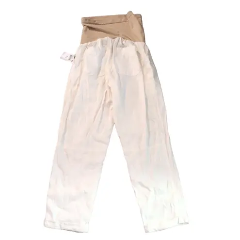 A pea in the pod  Linen Blend White And Ran Cuffed Pants Size XS