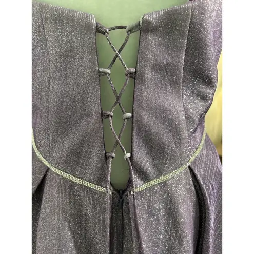Clarisse purple glitter Ombre mini Strapless Fit & Flare dress. Size 12