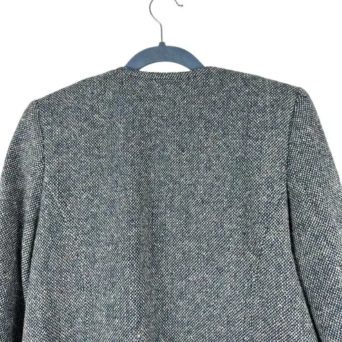 Pendleton Sz S NWT Women's Gray Blue Open Front Long Sleeve Wool Blazer
