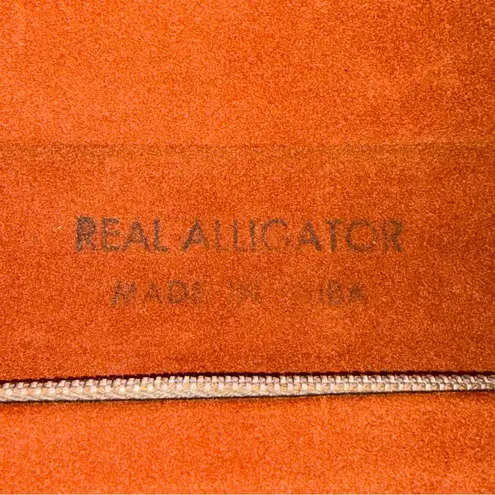 Vintage Alligator Skin Clutch Purse Bag