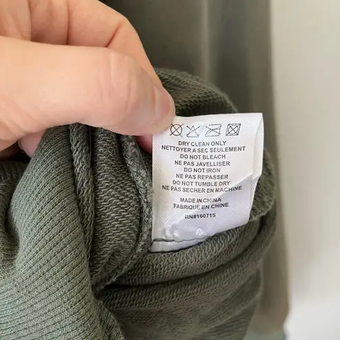 NWT RETROFETE Desreen Asymmetrical Sweater Dress in Army Green Women's Size XS