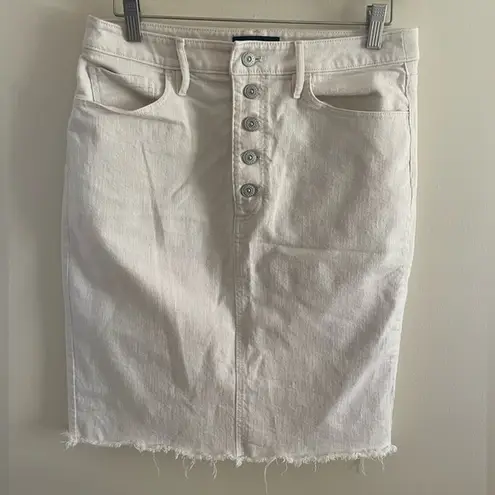 Banana Republic  White Denim Skirt