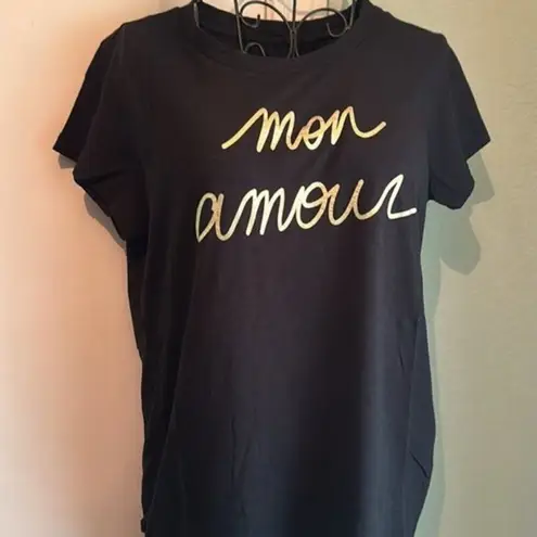 Zadig & Voltaire Skinny Short Sleeve Mon Amour Foil Tee M