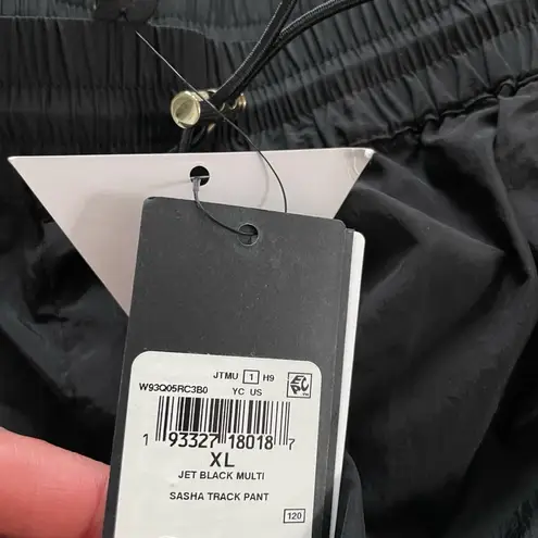 G by Guess New Guess Sasha Track Pant Jet Black Gold Multi Snap Side Leg XL