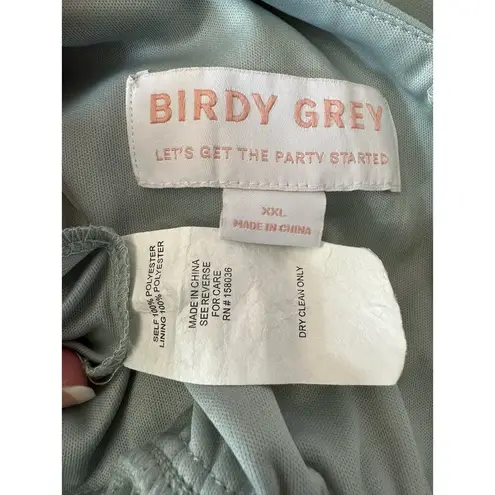 Birdy Grey  Hannah Empire Maternity Dress flutter sleeves Chiffon Sage size XXL