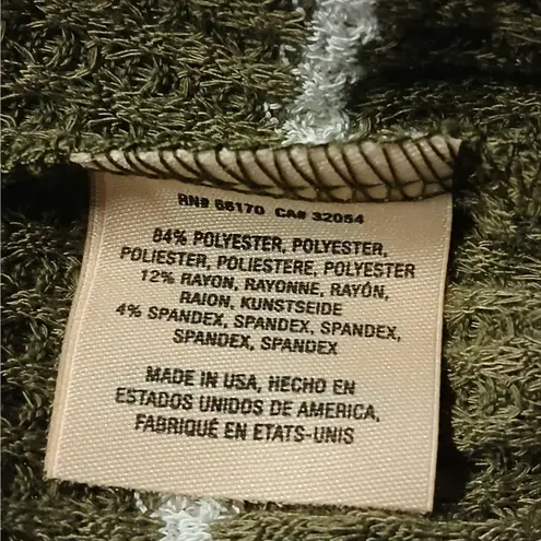 Ella Mara Thermal Knit Sweater Women Small Green Pullover Casual Cozy Minimalist