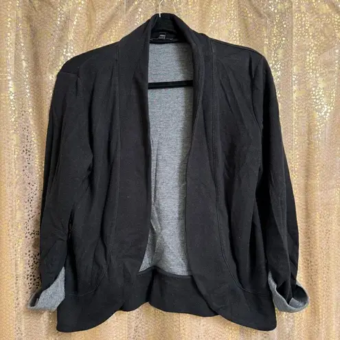 EXPRESS  Black Gray Stretchy Open Collared Cardigan Sweater XS