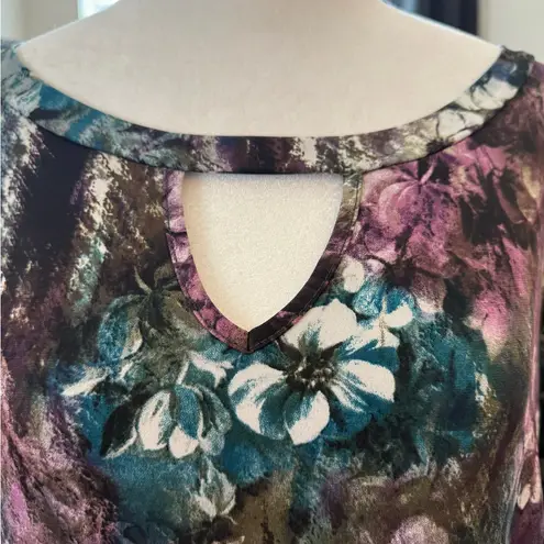 Avenue Multicolor Abstract Dress Purple Size undefined