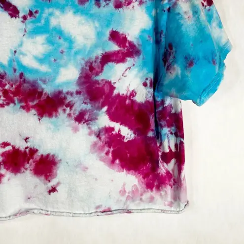 Ice Cube Large Tee Boyz N the Hood Tie Dye Handmade Pink Blue Crop Top 1007