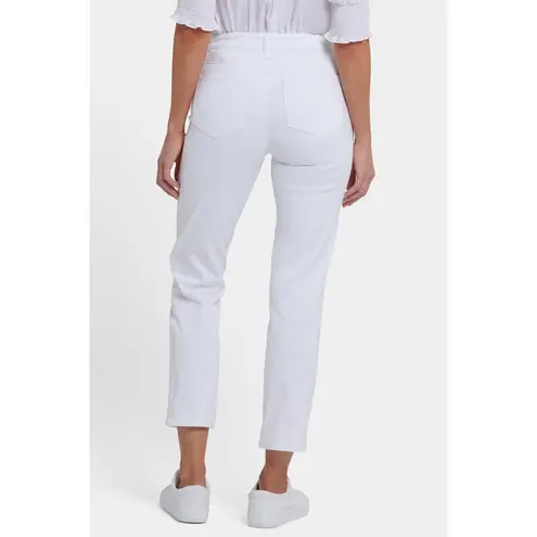 NYDJ Sheri Slim Ankle Jeans White Optic Stretch Denim High Rise Women's 12 NWT