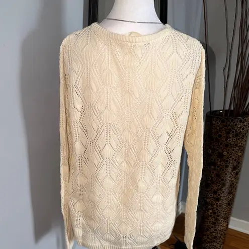 Peace Love World  Cream V-Neck Sweater