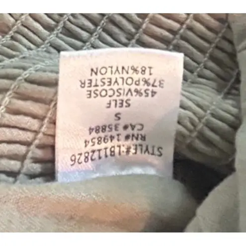 Sage The Label ⭐️ Top Puff Sleeve Smocked Light Green Blouse Top Women's Small