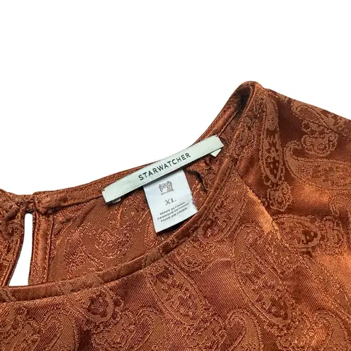 Scotch & Soda Maison Scotch Starwatcher Dress XL Orange Paisley Mini Long Sleeve