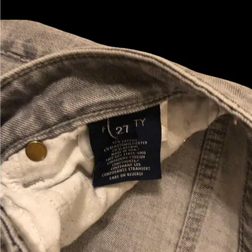 Fidelity Denim Gwen Crop Size 27 High Rise Skinny Vintage Frost (Grey)