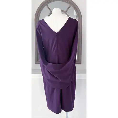 Betsy and Adam Midi Cowl Neck Drape Back Scuba Crepe Dress Size 14 NEW w/Tag